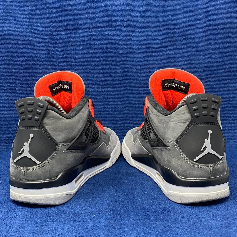 Air Jordan 4 'Infared', Gray/Charcoal/Red, women's US 9 - Picture 7 of 10